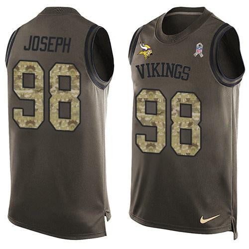 Linval Joseph Minnesota Vikings green Salute To Service jersey