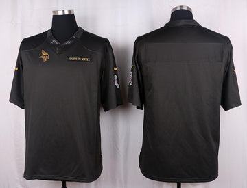 Custom Minnesota Vikings anthracite Salute To Service jersey