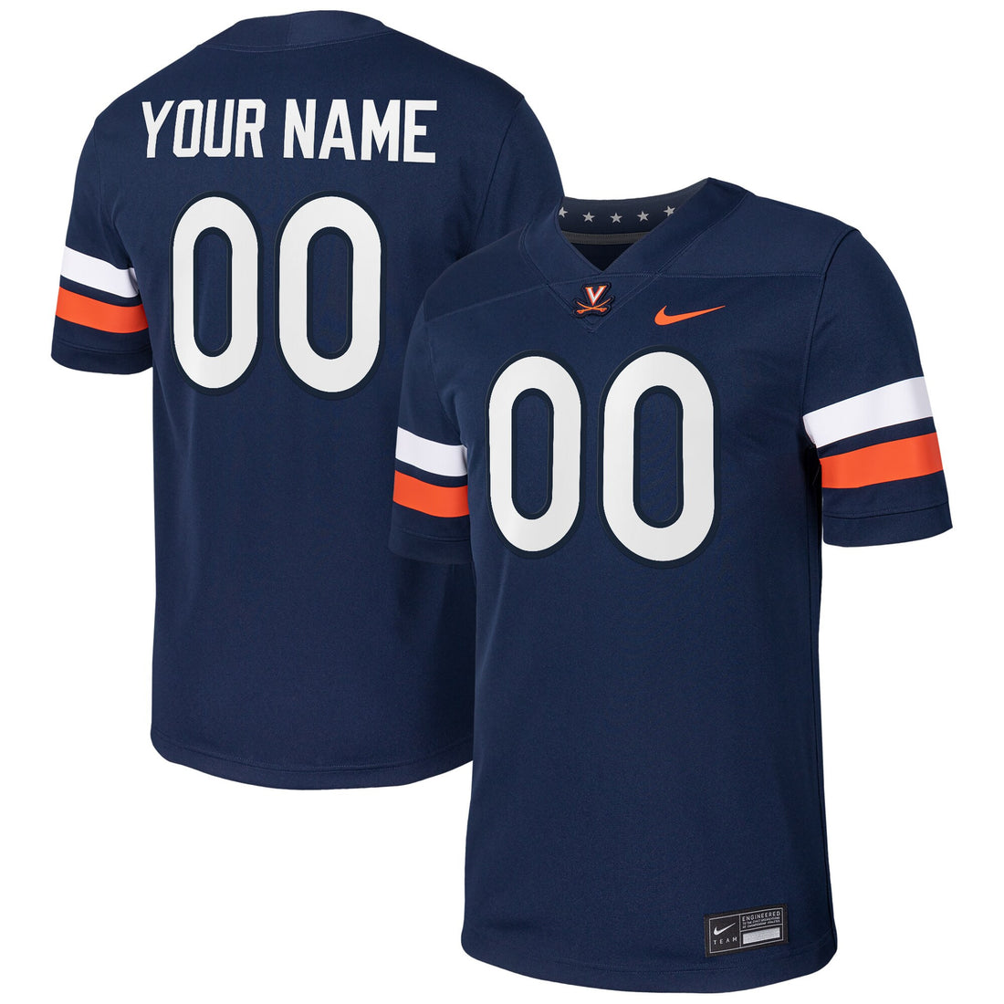 Custom Virginia Cavaliers navy jersey