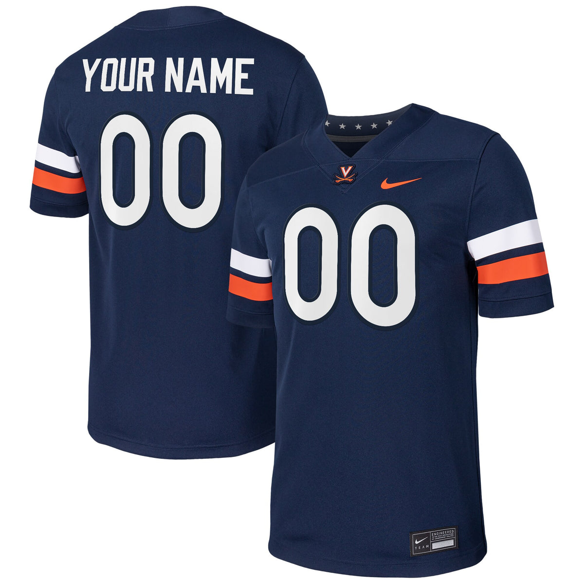 Custom Virginia Cavaliers navy jersey
