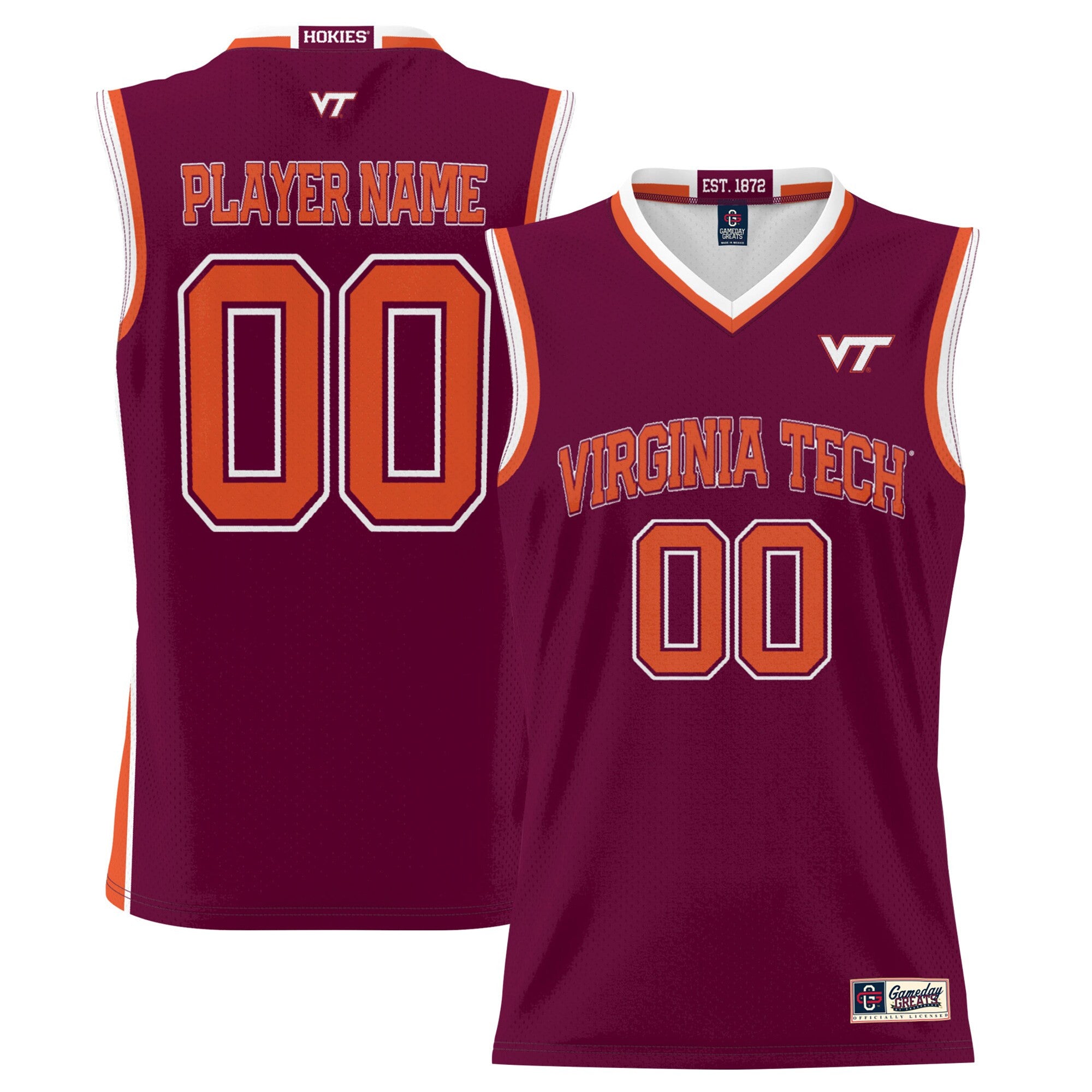 Virginia Tech Hokies maroon jersey
