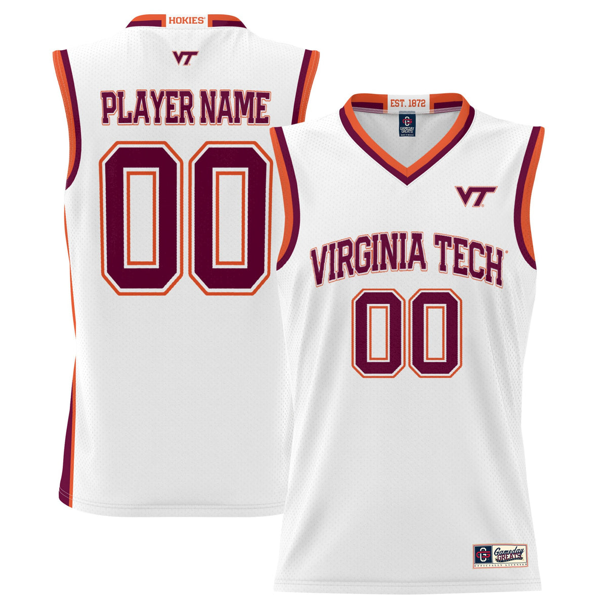 Virginia Tech Hokies white jersey
