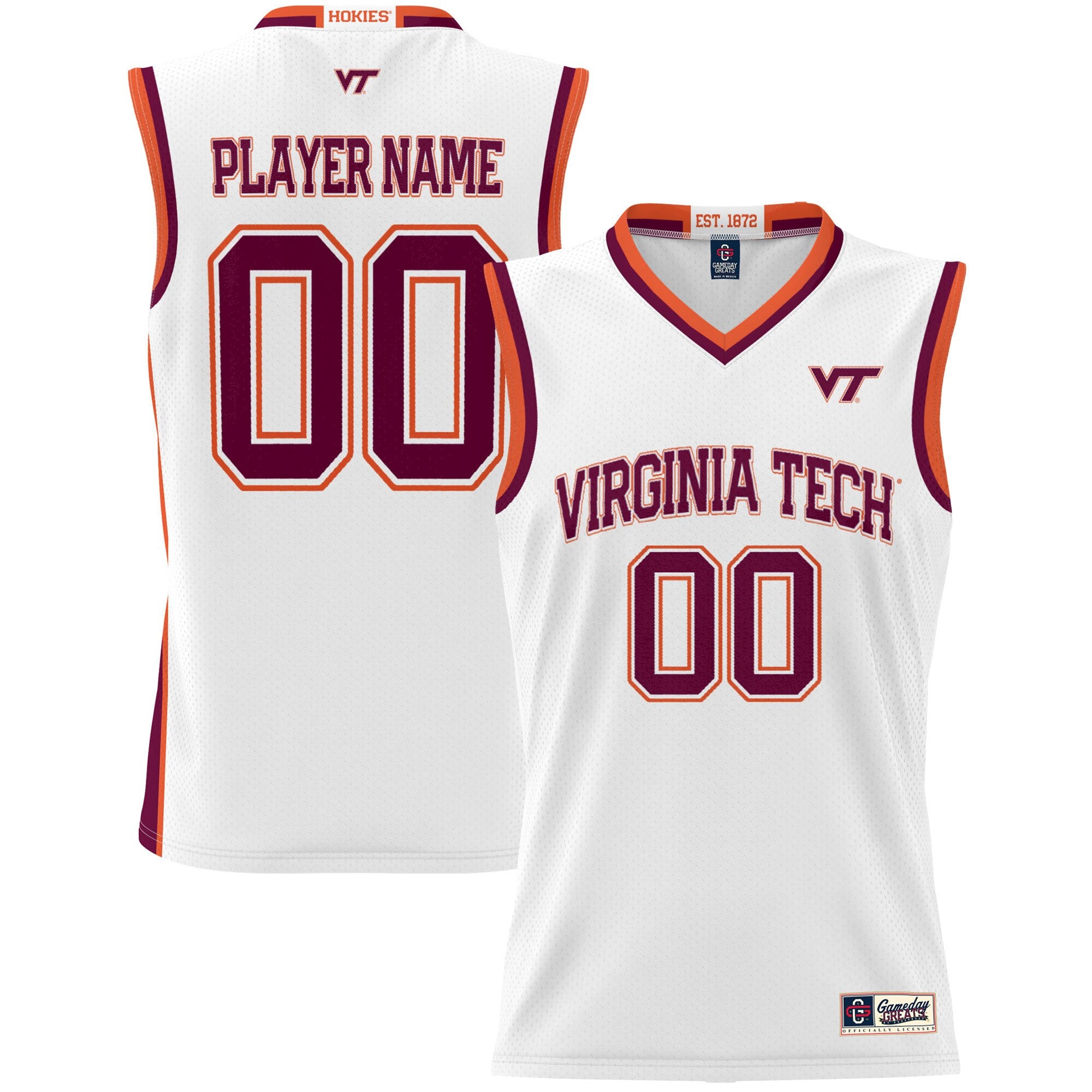 Virginia Tech Hokies white jersey