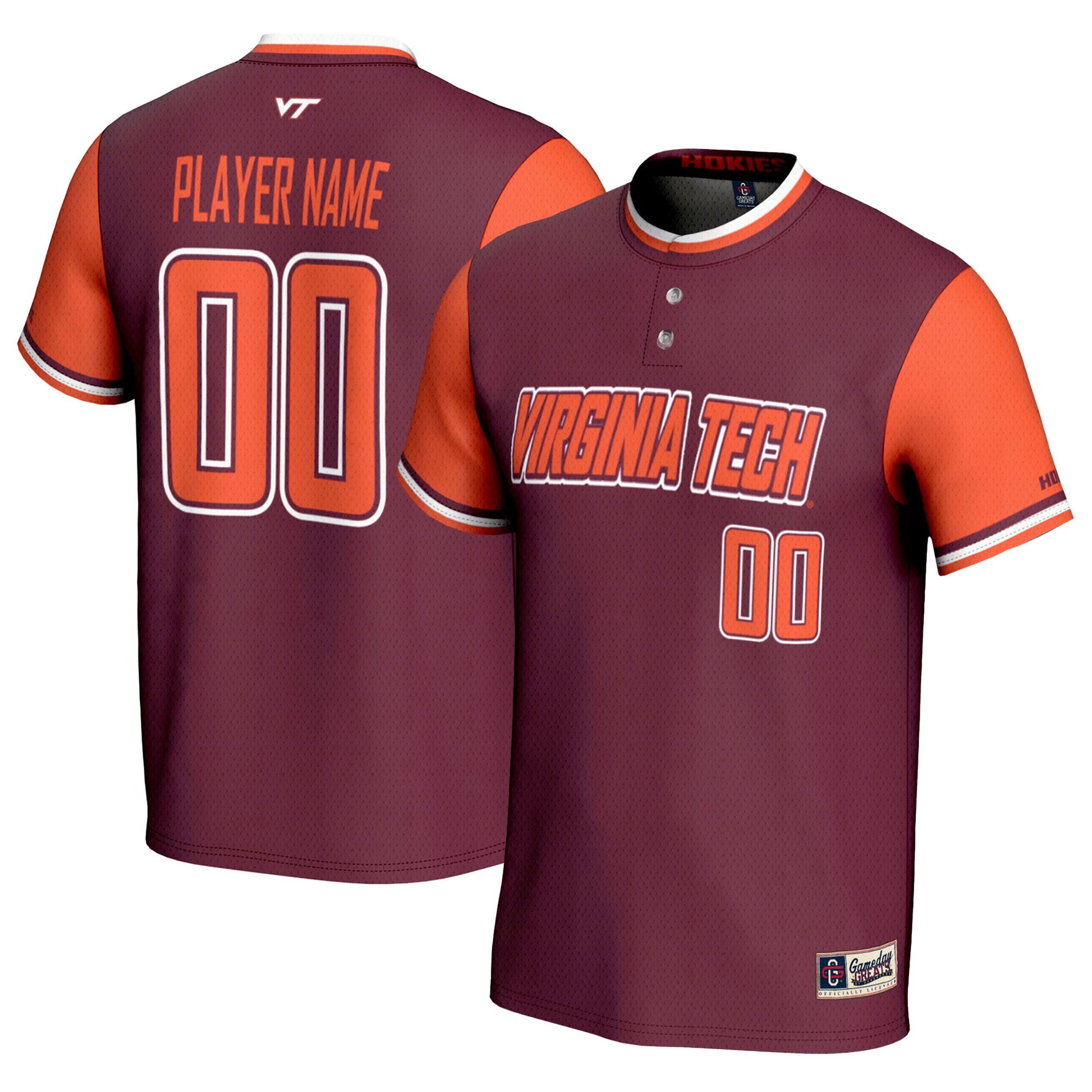 Softball Virginia Tech Hokies maroon jersey