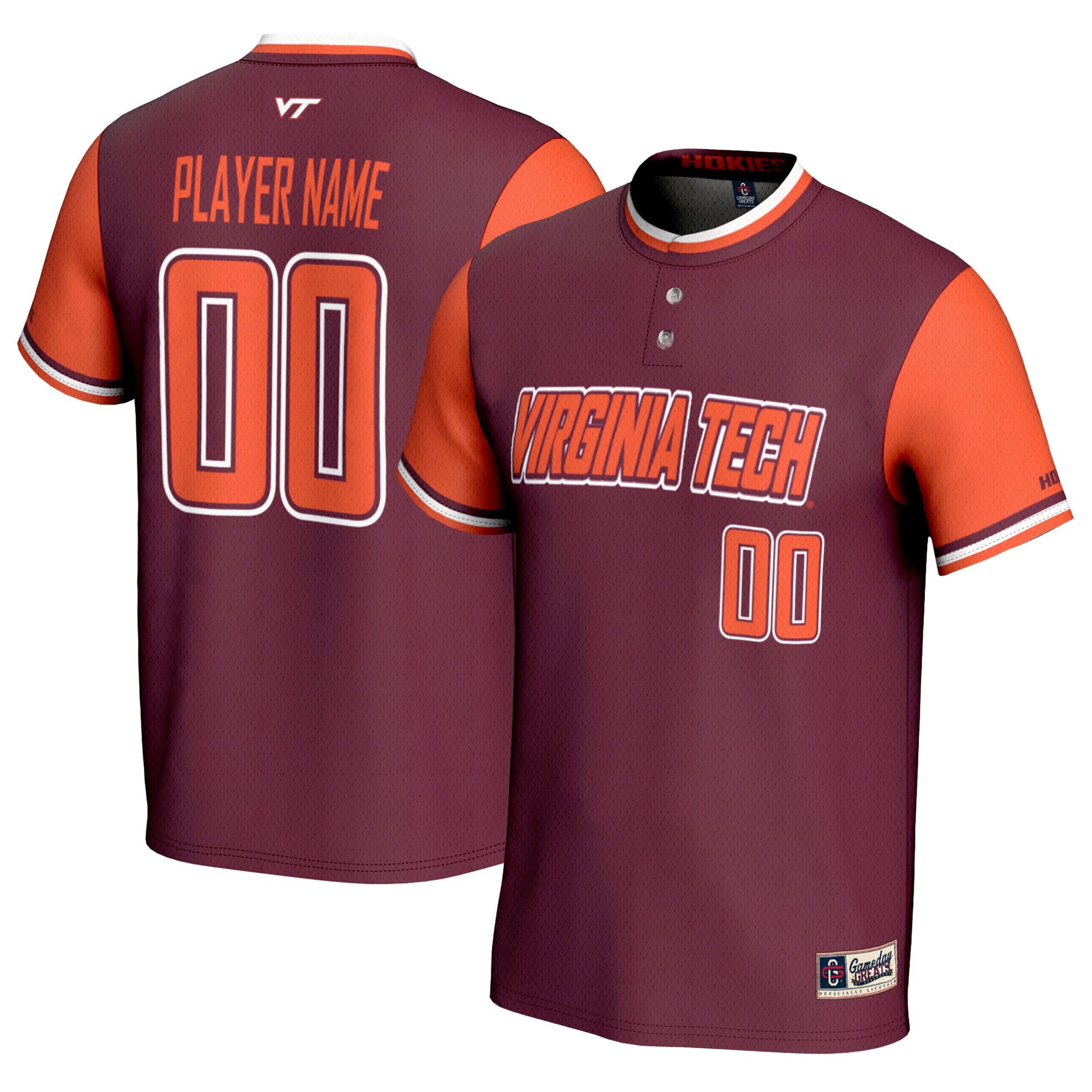 Softball Virginia Tech Hokies maroon jersey