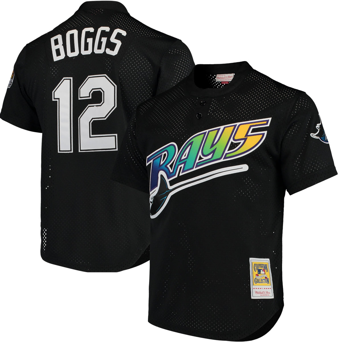 Wade Boggs Tampa Bay Rays black Cooperstown jersey