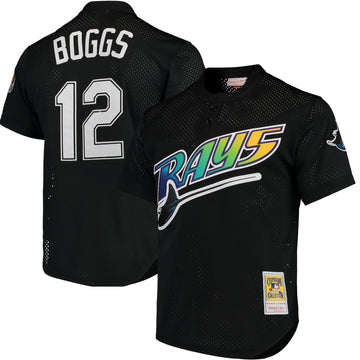 Wade Boggs Tampa Bay Rays black Cooperstown jersey