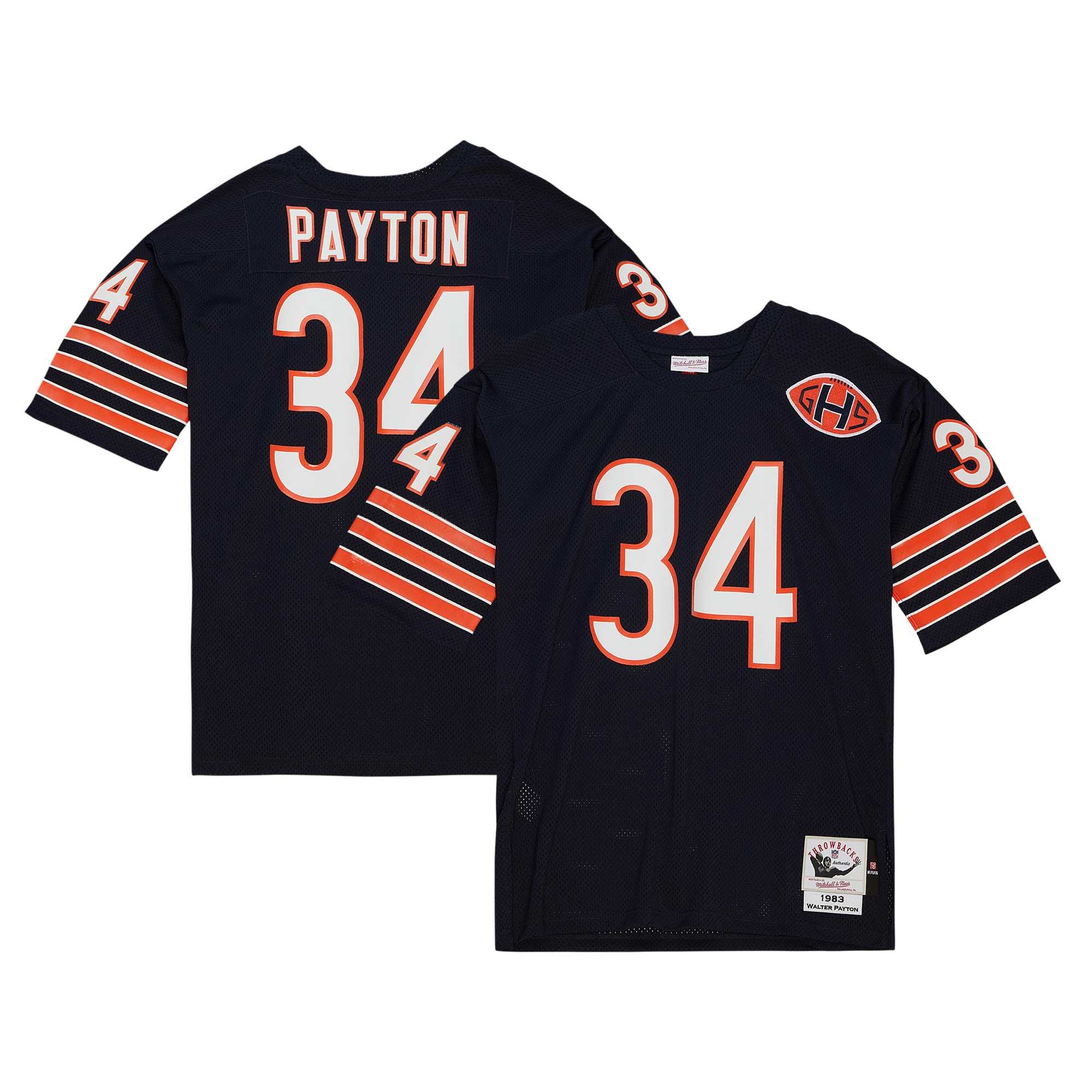 Walter Payton Chicago Bears navy Throwback jersey