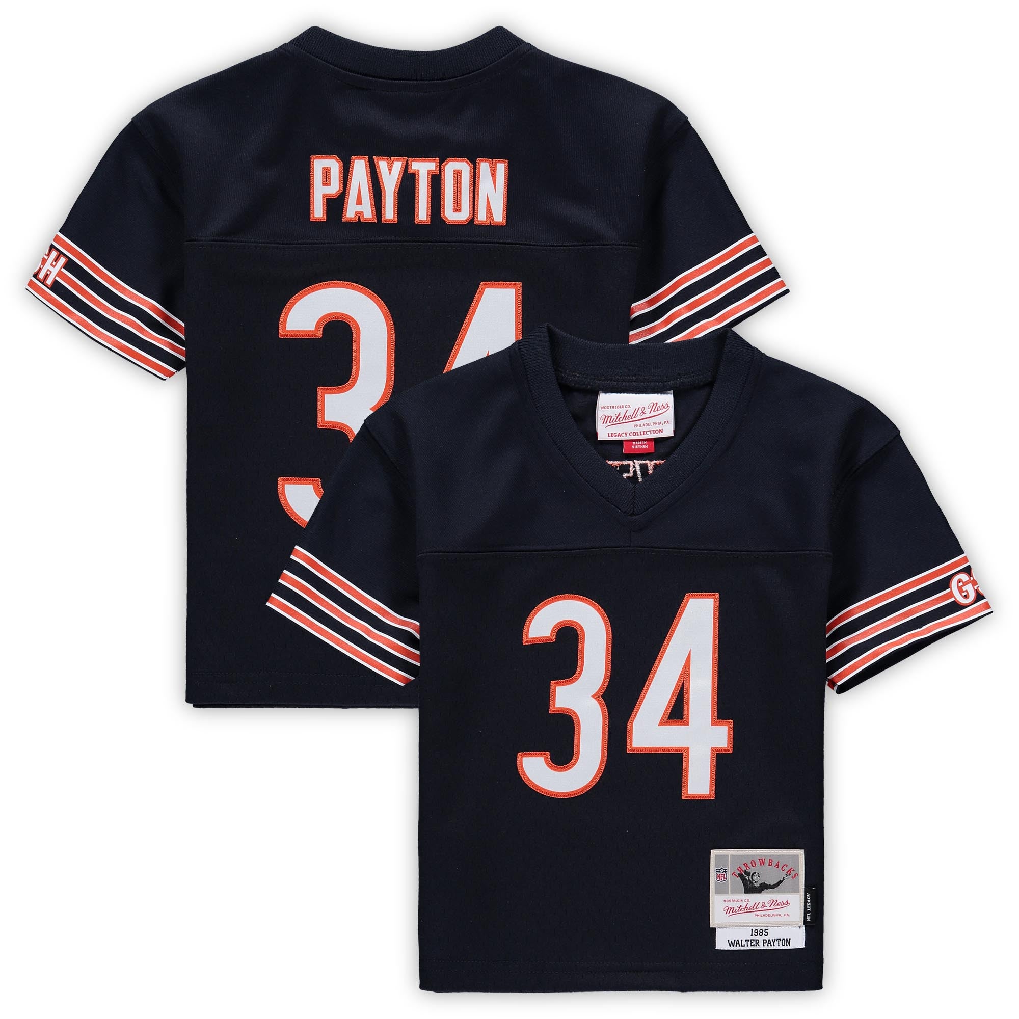 Walter Payton Chicago Bears navy jersey
