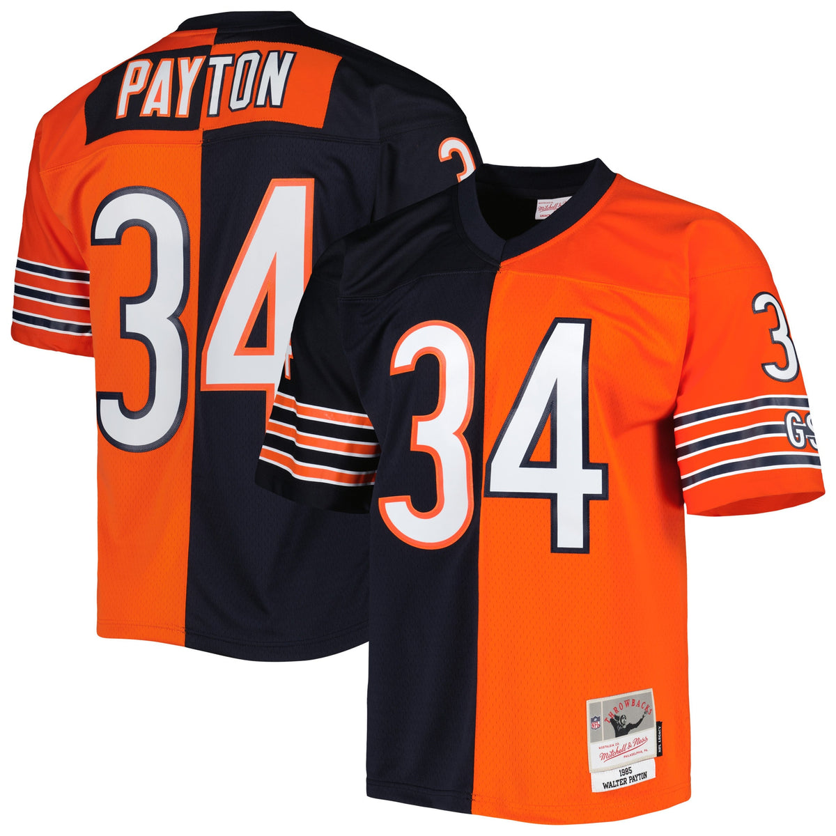 Walter Payton Chicago Bears navy Split jersey