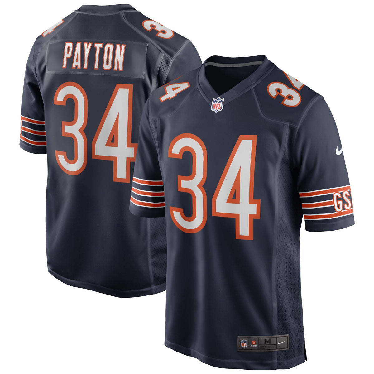 Walter Payton Chicago Bears navy Game jersey