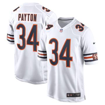 Walter Payton Chicago Bears white Away jersey