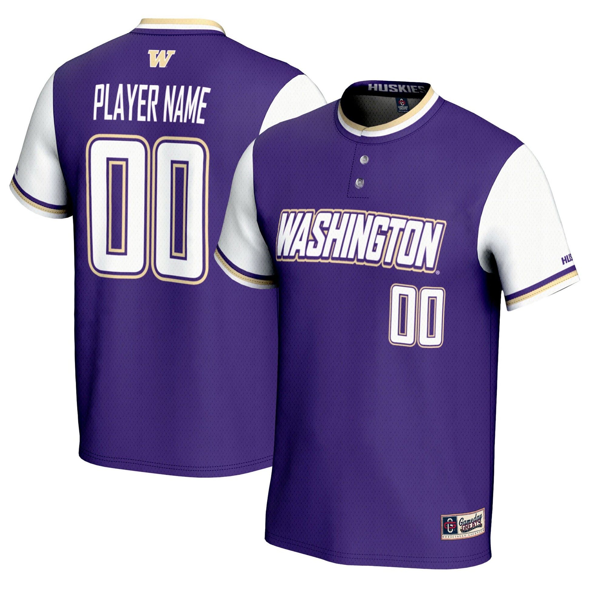 Softball Washington Huskies purple jersey