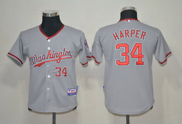 Harper Washington Nationals grey jersey
