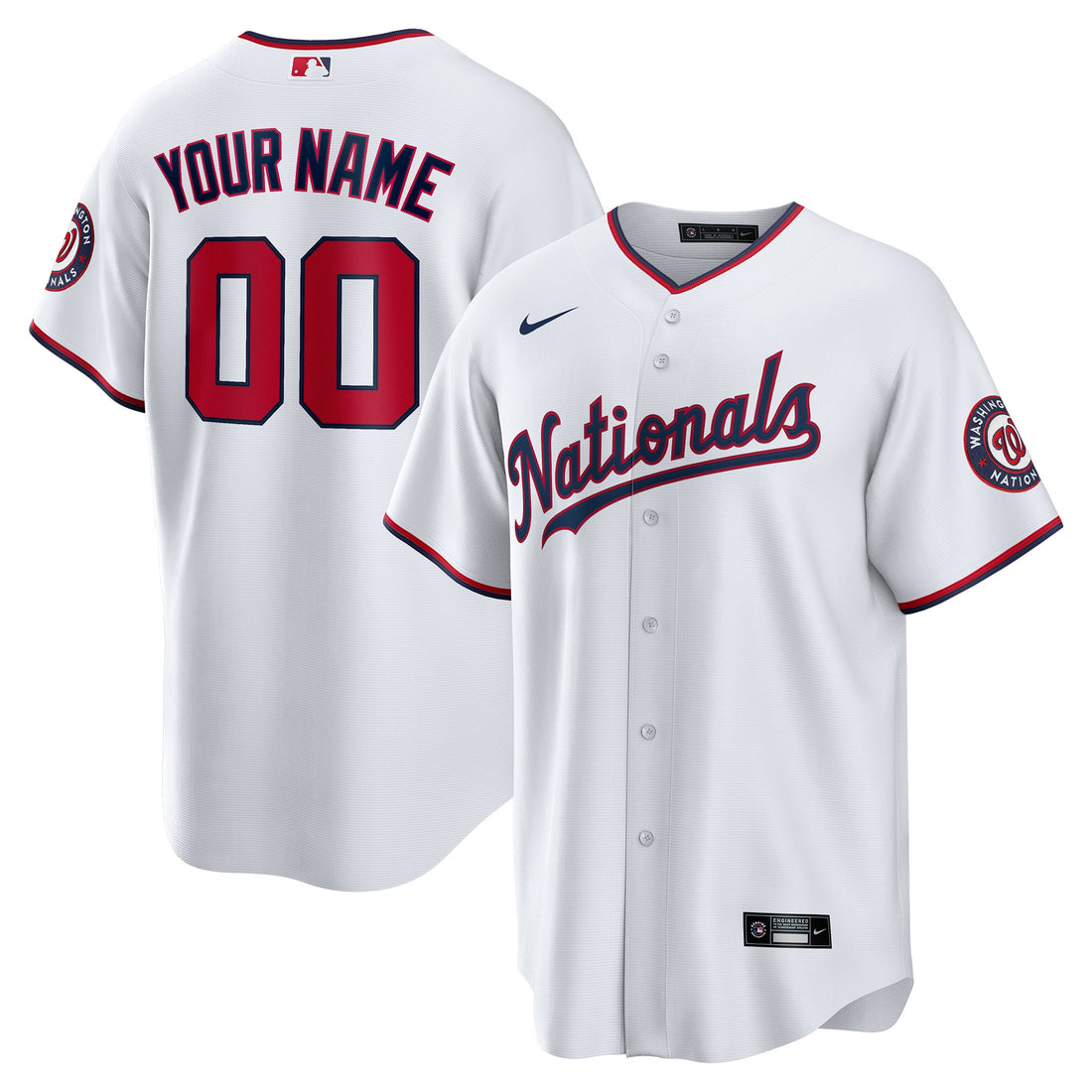Custom Washington Nationals white jersey