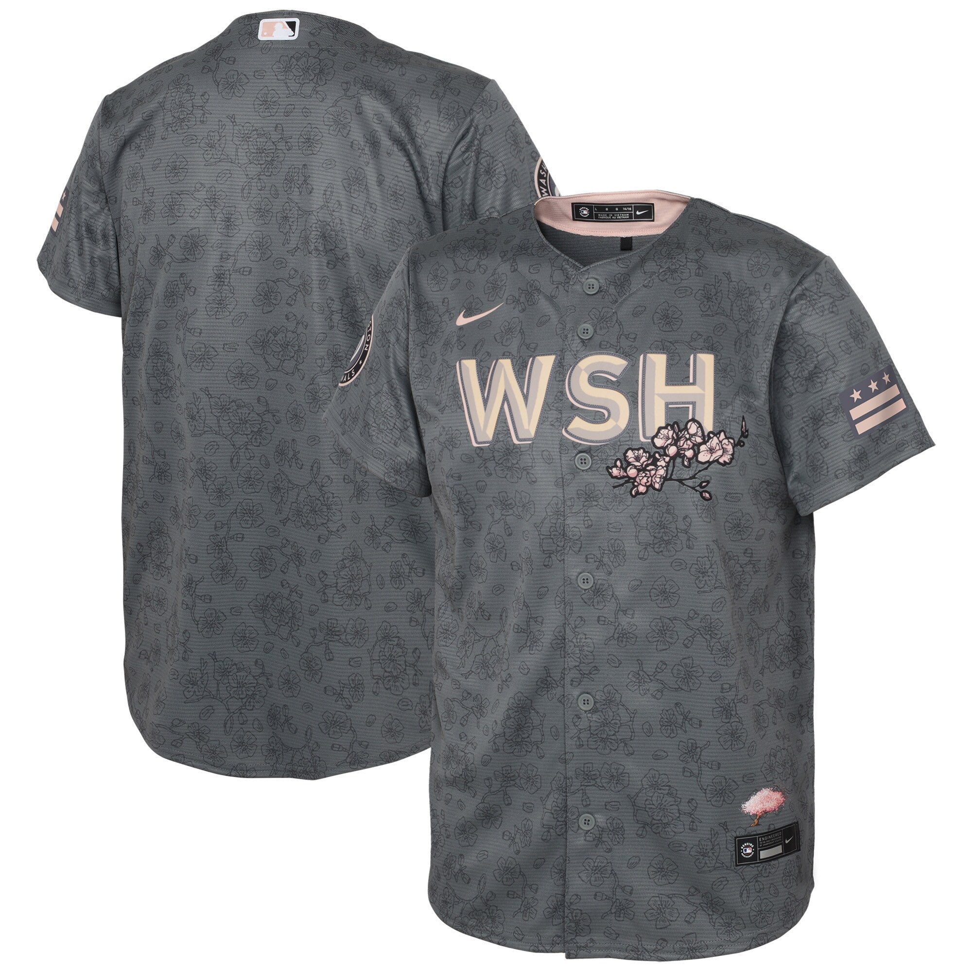 Preschool Washington Nationals gray City Connect jersey