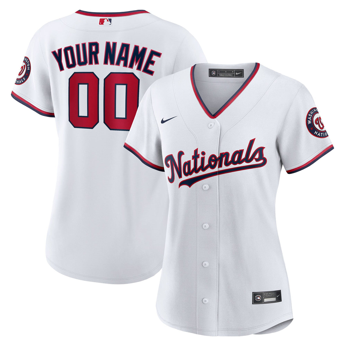 Custom Washington Nationals white jersey