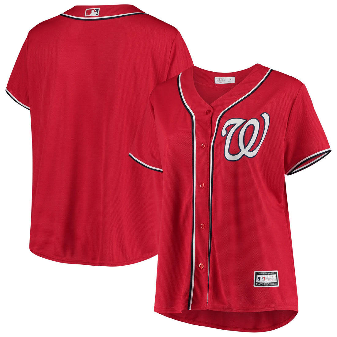 Plus Size Washington Nationals red Alternate jersey