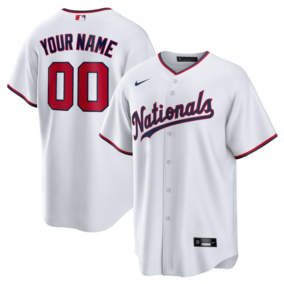 Custom Washington Nationals white jersey