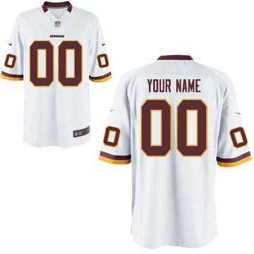 Custom Washington Commanders white Game jersey