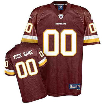 Custom Washington Commanders red jersey