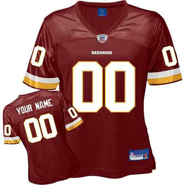 Custom Washington Commanders red jersey
