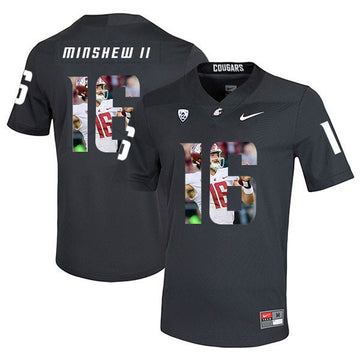 Gardner Minshew II Washington State Cougars black Fashion jersey