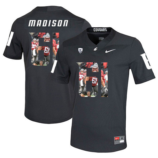 Cole Madison Washington State Cougars black Fashion jersey