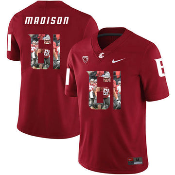 Cole Madison Washington State Cougars red Fashion jersey