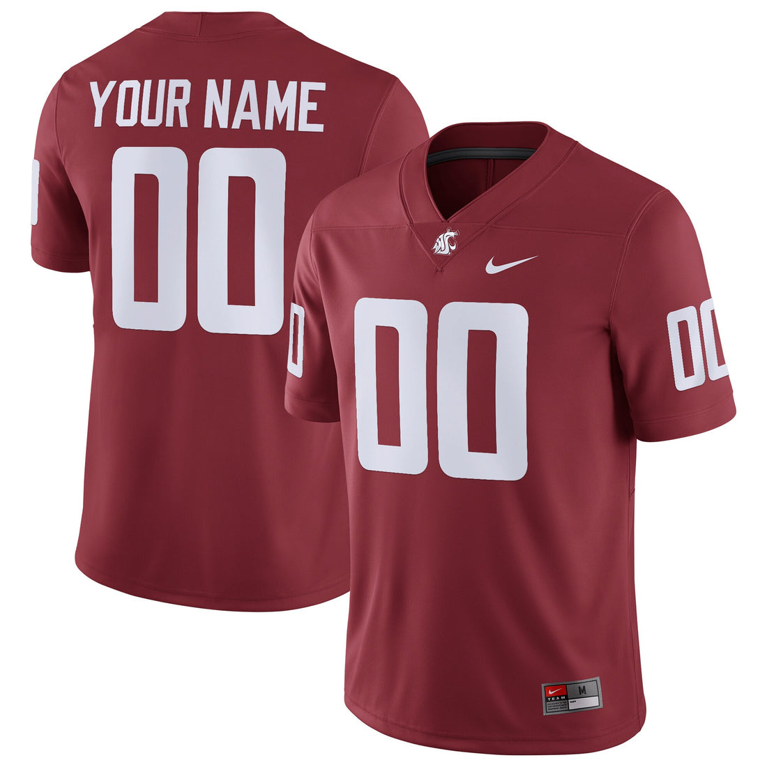 Custom Washington State Cougars crimson jersey