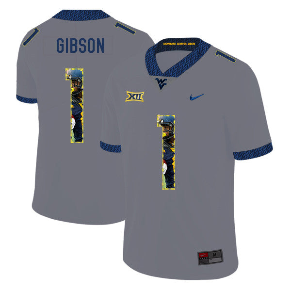 Shelton Gibson West Virginia Mountaineers gray Fashion jersey