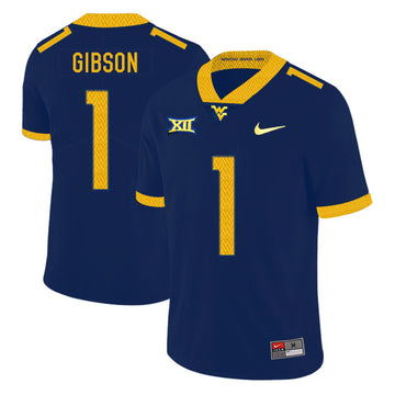 Shelton Gibson West Virginia Mountaineers navy jersey