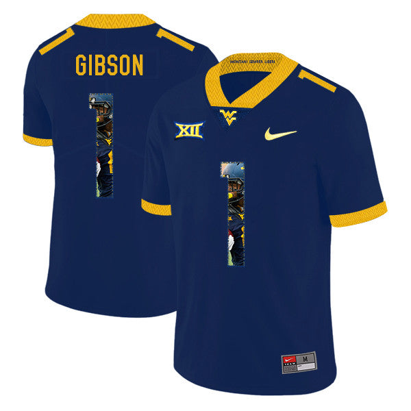Shelton Gibson West Virginia Mountaineers navy Fashion jersey