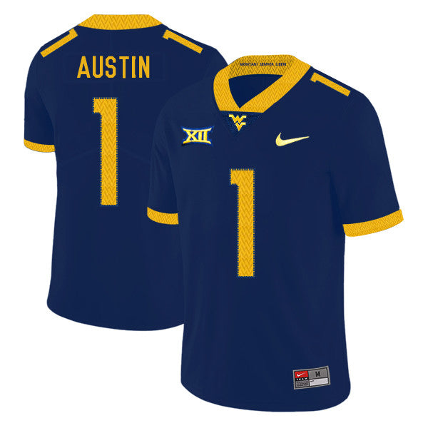 Tavon Austin West Virginia Mountaineers navy jersey