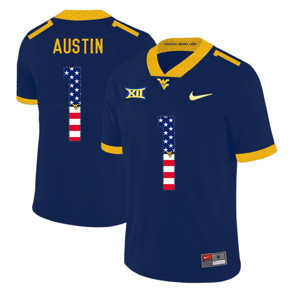 Tavon Austin West Virginia Mountaineers navy jersey