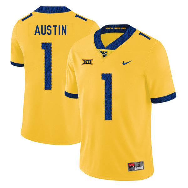Tavon Austin West Virginia Mountaineers yellow jersey