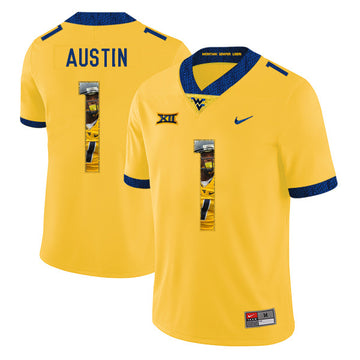 Tavon Austin West Virginia Mountaineers yellow Fashion jersey