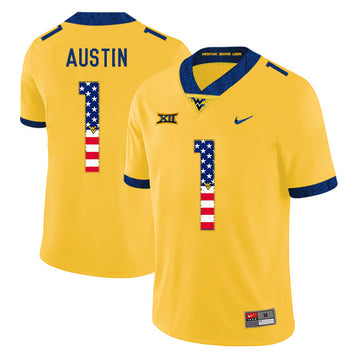 Tavon Austin West Virginia Mountaineers yellow jersey