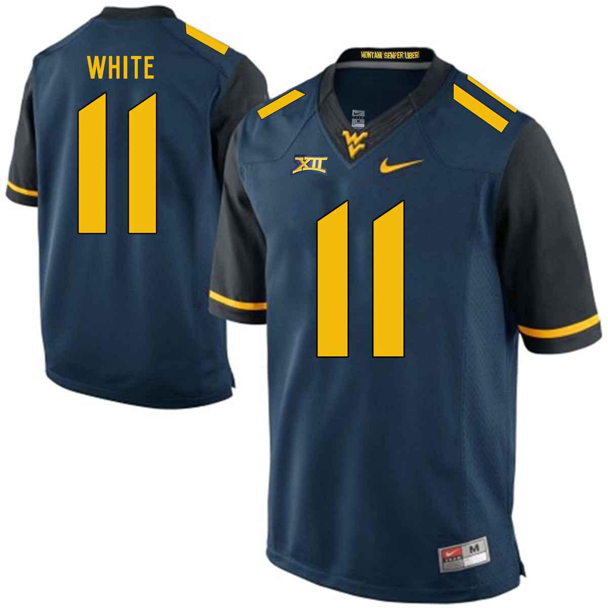 Kevin White West Virginia Mountaineers navy jersey