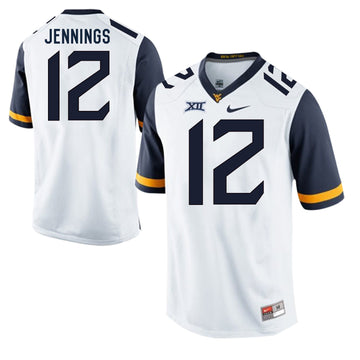 Gary Jennings West Virginia Mountaineers white jersey