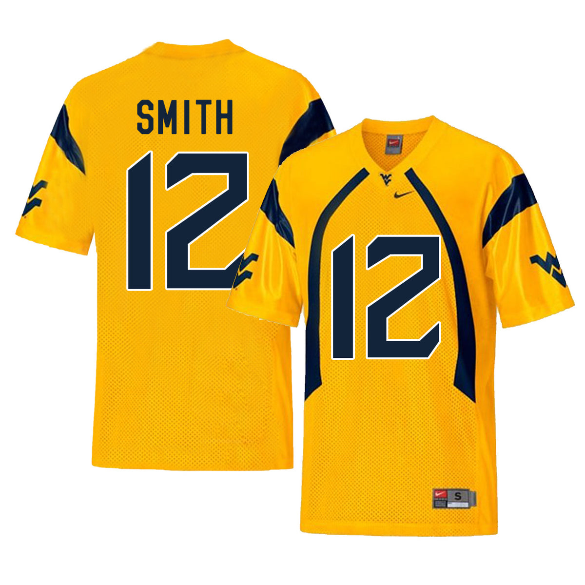 Geno Smith West Virginia Mountaineers gold jersey