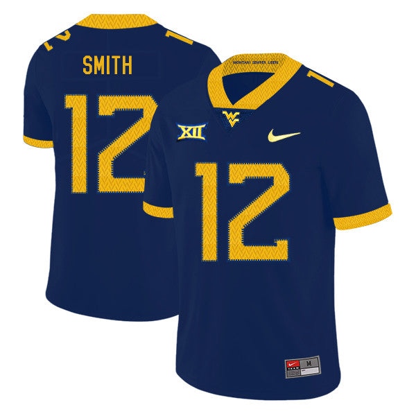 Geno Smith West Virginia Mountaineers navy jersey