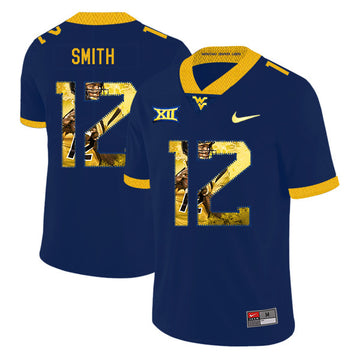 Geno Smith West Virginia Mountaineers navy Fashion jersey