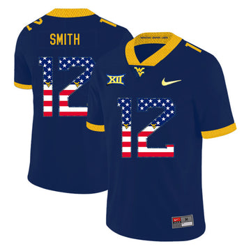 Geno Smith West Virginia Mountaineers navy jersey