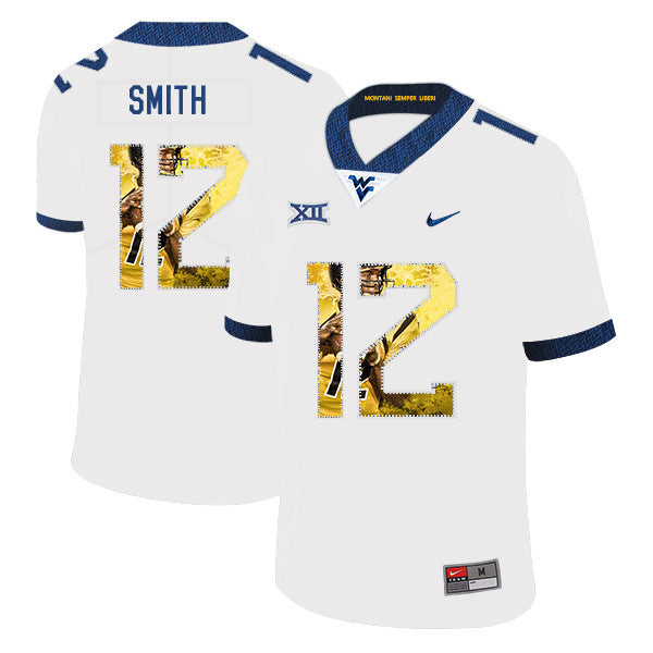 Geno Smith West Virginia Mountaineers white Fashion jersey
