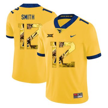 Geno Smith West Virginia Mountaineers yellow Fashion jersey
