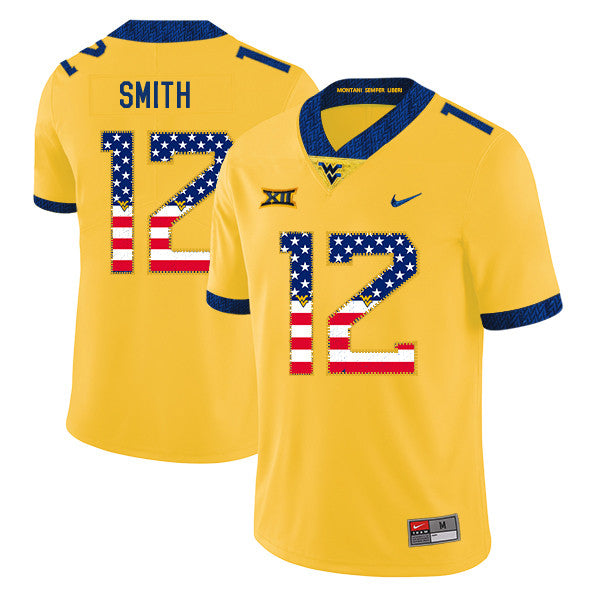 Geno Smith West Virginia Mountaineers yellow jersey