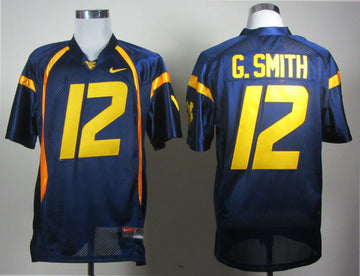 G.Smith West Virginia Mountaineers blue jersey