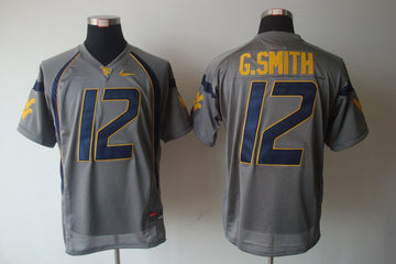 G.Smith West Virginia Mountaineers grey jersey