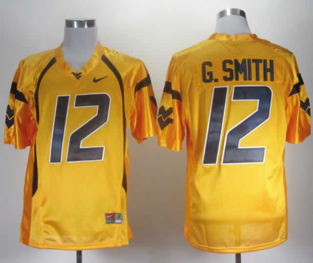 G.Smith West Virginia Mountaineers yellow jersey